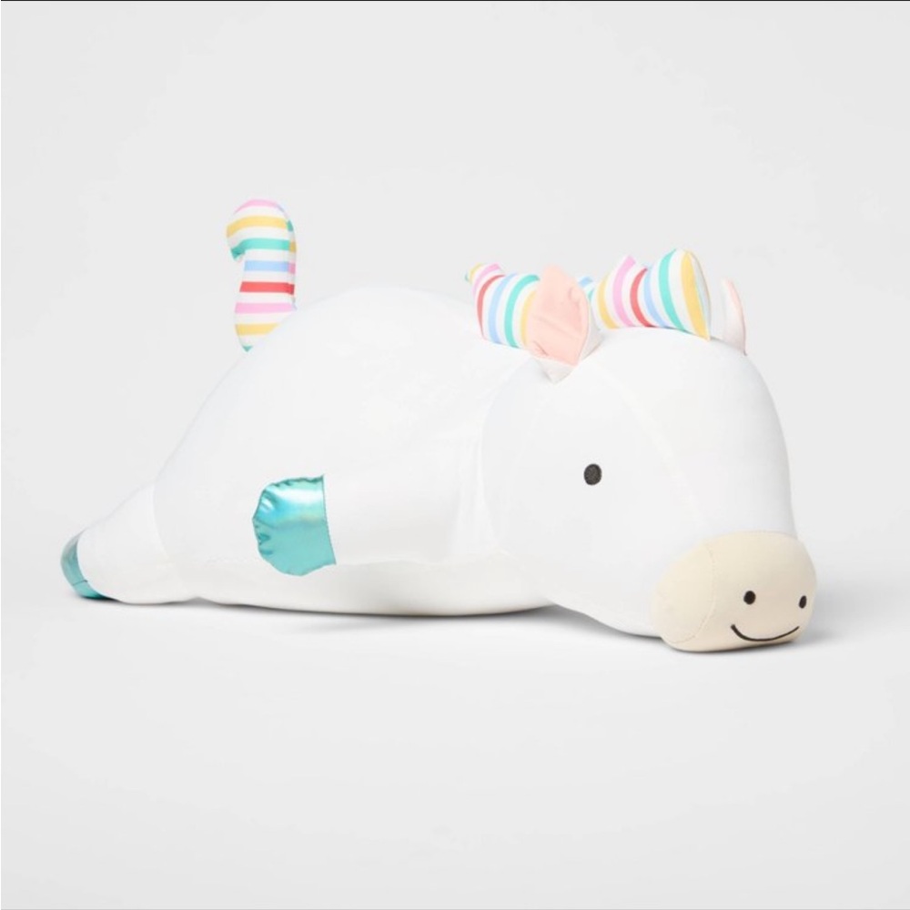Rainbow Horse Soothing Weighted Plush Kids’ Throw Pillow White - Pillowfort